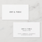 Elegantes Minimalistisches Beruflich Modernes Einf Visitenkarte (Vorne/Hinten)