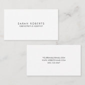 Elegantes Minimalistisches Beruflich Visitenkarte (Vorne/Hinten)