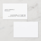 Elegantes Minimalistisches Berufliches Design Einf Visitenkarte (Vorne/Hinten)