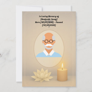Elegantes Minimalistisches Bestattungskartendesign Feiertagskarte