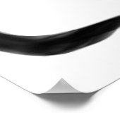 Elegantes Minimalistisches Black Bow Einfaches Men Poster (Ecke)