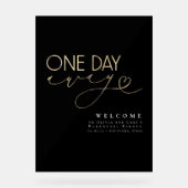 Elegantes Minimalistisches Black Probe Dinner Will Acrylschild (Vorderseite)