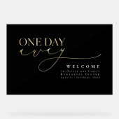 Elegantes Minimalistisches Black Probe Dinner Will Acrylschild (Vorderseite)