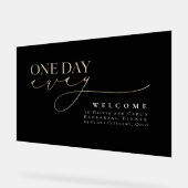 Elegantes Minimalistisches Black Probe Dinner Will Acrylschild (Winkel)