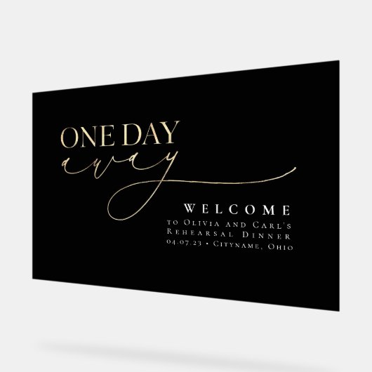 Elegantes Minimalistisches Black Probe Dinner Will Acrylschild (Winkel)