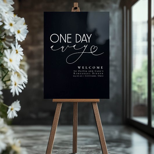 Elegantes Minimalistisches Black Probe Dinner Will Acrylschild