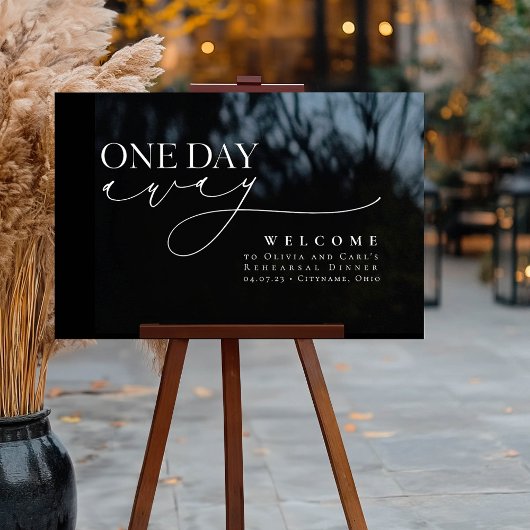 Elegantes Minimalistisches Black Probe Dinner Will Acrylschild