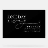 Elegantes Minimalistisches Black Probe Dinner Will Acrylschild (Vorderseite)