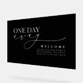 Elegantes Minimalistisches Black Probe Dinner Will Acrylschild (Winkel)