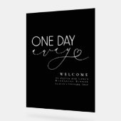 Elegantes Minimalistisches Black Probe Dinner Will Acrylschild (Winkel)