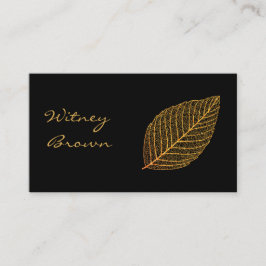 Elegantes, minimalistisches Blattgold Visitenkarte
