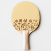Elegantes Minimalistisches Blumendesign mit Monogr Tischtennis Schläger (Rückseite)