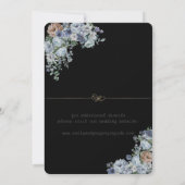 Elegantes Minimalistisches Blumengold Save the Dat Save The Date (Rückseite)