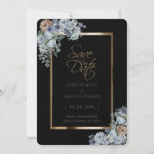 Elegantes Minimalistisches Blumengold Save the Dat Save The Date (Vorderseite)