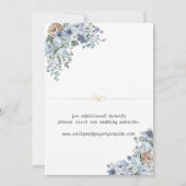 Elegantes Minimalistisches Blumengold Save the Dat Save The Date (Rückseite)