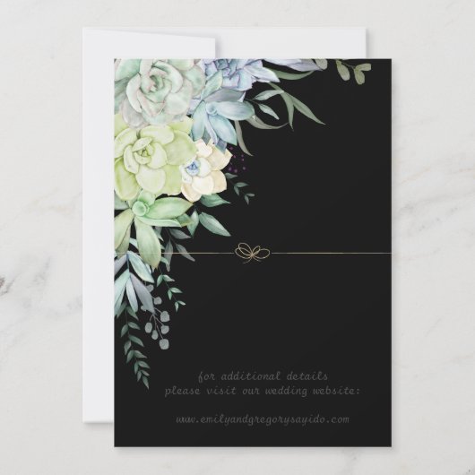 Elegantes Minimalistisches Blumengold Save The Date (Rückseite)