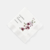 Elegantes Minimalistisches Blumenpapier Napkin Serviette (Ecke)
