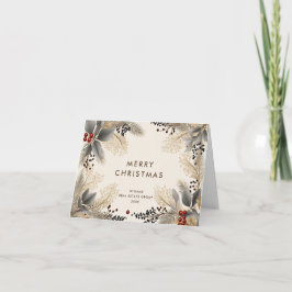 Elegantes Minimalistisches Bohemisches Weihnachtsf Feiertagskarte