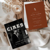 Elegantes Minimalistisches botanisches Foto Hochze Einladung