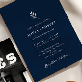 Elegantes Minimalistisches botanisches Foto Hochze Einladung