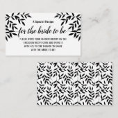 Elegantes Minimalistisches Brautparty Begleitkarte (Vorne/Hinten)