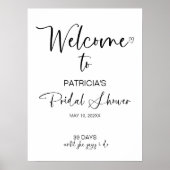 Elegantes Minimalistisches Brautparty Begrüßungsze Poster (Vorne)