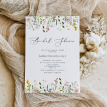 Elegantes minimalistisches Brautparty der Wildblum