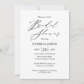 Elegantes Minimalistisches Brautparty Einladung (Vorderseite)