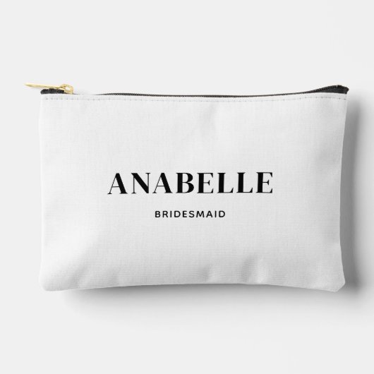 Elegantes Minimalistisches Bridesmaid-Geschenk | w Zubehörtasche (Vorderseite)