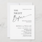 Elegantes Minimalistisches Calligrafy Probe Dinner Einladung (Vorderseite)