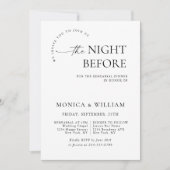 Elegantes Minimalistisches Calligrafy Probe Dinner Einladung (Vorderseite)