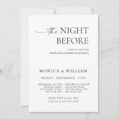 Elegantes Minimalistisches Calligrafy Probe Dinner Einladung (Vorderseite)