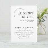 Elegantes Minimalistisches Calligrafy Probe Dinner Einladung (Stehend Vorderseite)