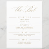 Elegantes Minimalistisches Calligrafy Wedding Bar (Vorderseite)