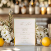 Elegantes Minimalistisches Calligrafy Wedding Bar