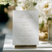 Elegantes Minimalistisches Calligrafy Wedding Bar 