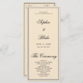 Elegantes Minimalistisches Champagner-Hochzeitspro (Vorne/Hinten)