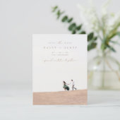 Elegantes Minimalistisches Chic Script-Foto Save t (Stehend Vorderseite)