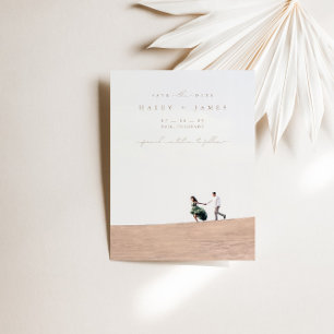 Elegantes Minimalistisches Chic Script-Foto Save t