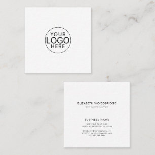 Elegantes minimalistisches Corporate-Logo Mitarbei Quadratische Visitenkarte