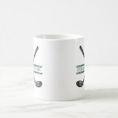 Elegantes Minimalistisches Custom Golf Monogram Ma Kaffeetasse (Mittel)