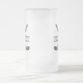 Elegantes Minimalistisches Custom Golf Monogram Mattglas Bierglas (Mittel)