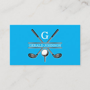 Elegantes Minimalistisches Custom Golf Monogram Visitenkarte