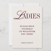 Elegantes Minimalistisches Damen-Badezimmer Basket Einladung (Vorderseite)