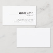 Elegantes minimalistisches Design Beruflich Schlic Visitenkarte (Vorne/Hinten)