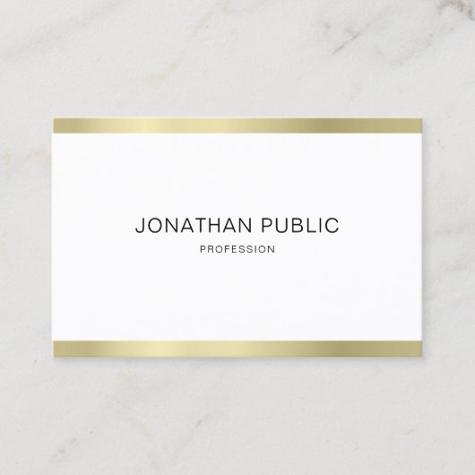 Elegantes minimalistisches Design Beruflich Schlic Visitenkarte (Vorderseite)