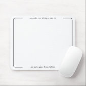 Elegantes Minimalistisches Design Designer Studio Mousepad (Mit Mouse)