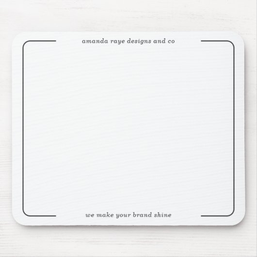 Elegantes Minimalistisches Design Designer Studio Mousepad (Vorne)