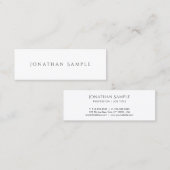 Elegantes Minimalistisches Design Hübsch Modernes Mini Visitenkarte (Vorne/Hinten)