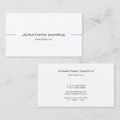 Elegantes Minimalistisches Design Intelligente Mod Visitenkarte (Vorne/Hinten)